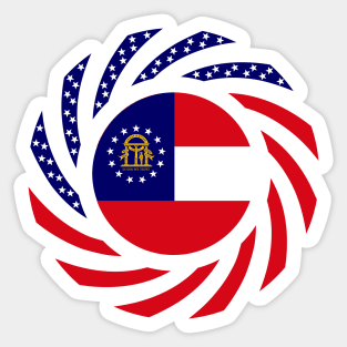 Georgian Murican Patriot Flag Series Sticker